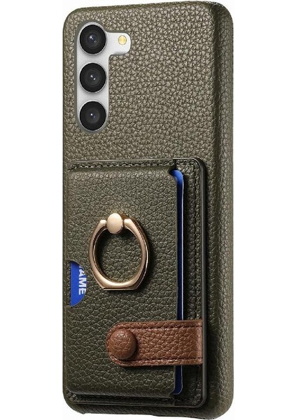 Samsung Galaxy S23 Artı Premium Dokulu Deri Kart Yuvaları Halka (Yurt Dışından) fiyatları