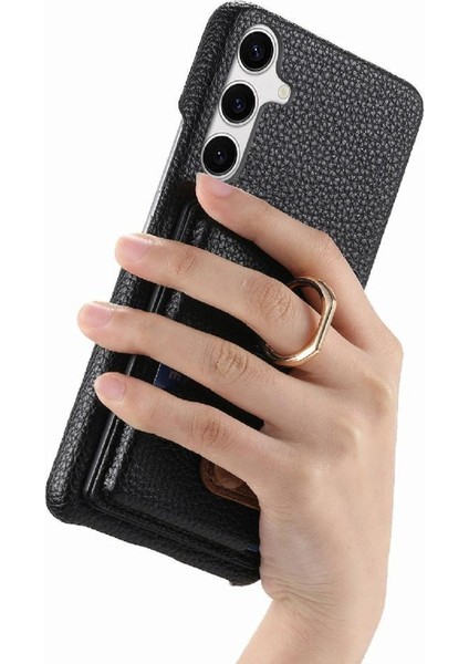 Samsung Galaxy S24 Artı Halka Standı Kart Yuvaları Premium Dokulu (Yurt Dışından) indirimleri