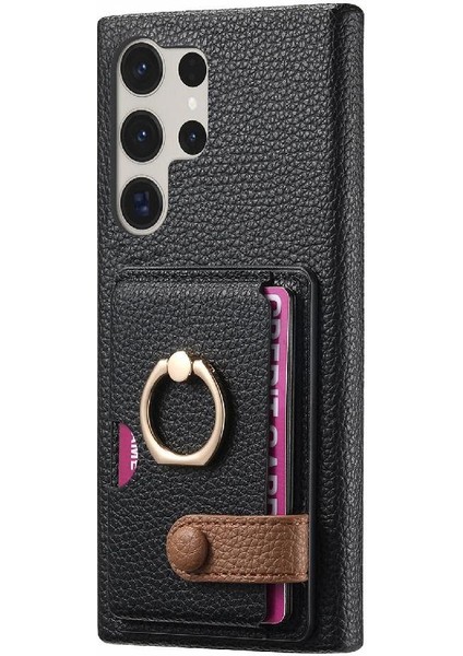 Samsung Galaxy S23 Ultra Halka Standı Kart Yuvaları Premium Dokulu (Yurt Dışından) fiyatları