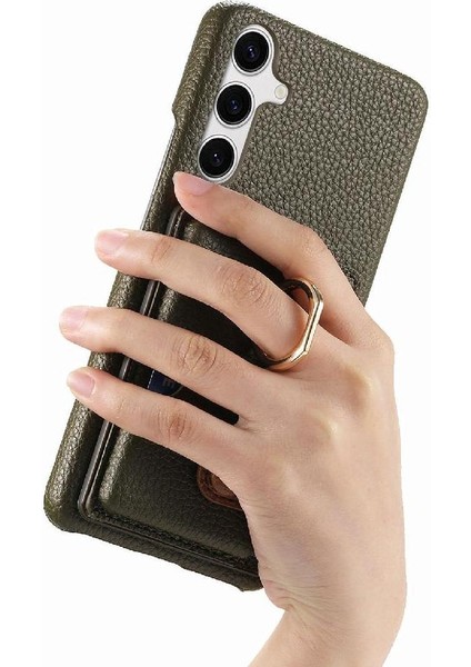 Samsung Galaxy S24 Artı Halka Standı Kart Yuvaları Premium Dokulu (Yurt Dışından) modelleri