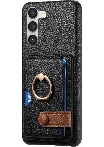 Samsung Galaxy S23 Artı Premium Dokulu Deri Kart Yuvaları Halka (Yurt Dışından) modelleri
