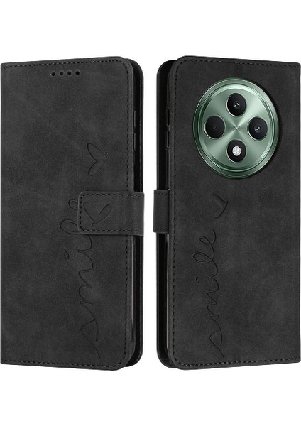 Oppo RENO12 F Aşk Cüzdan Pu Deri Kickstand Yan Toka Için Flip Case (Yurt Dışından)