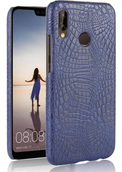 Huawei P20 Lite Klasik Timsah Moda Anti Için Şık Klasik Durumda (Yurt Dışından)