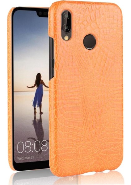 Huawei P20 Lite Klasik Timsah Moda Anti Için Şık Klasik Durumda (Yurt Dışından)