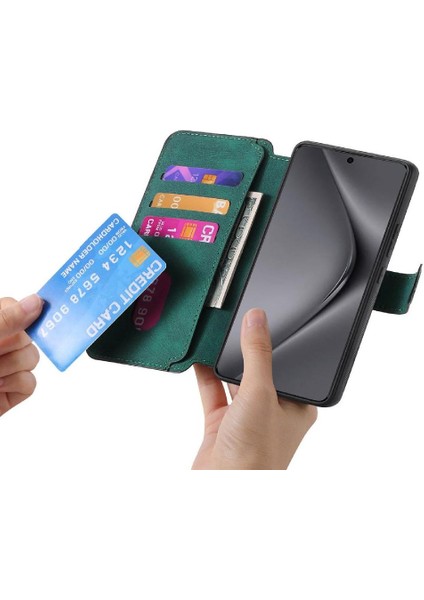 Huawei Pura 70 Için Flip Case Ultra Retro Kart Standı Cüzdan Mıknatıs Malzeme (Yurt Dışından)