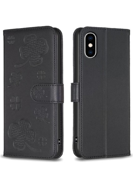 IPhone Xs Max Çok Renkli Yonca Çiçek Kart Yuvaları Tutucu Pu Için Flip Case (Yurt Dışından)