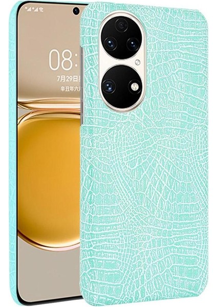 Huawei P50 Pro Koruyucu Kapak Klasik Timsah Için Şık Klasik Kılıf (Yurt Dışından)