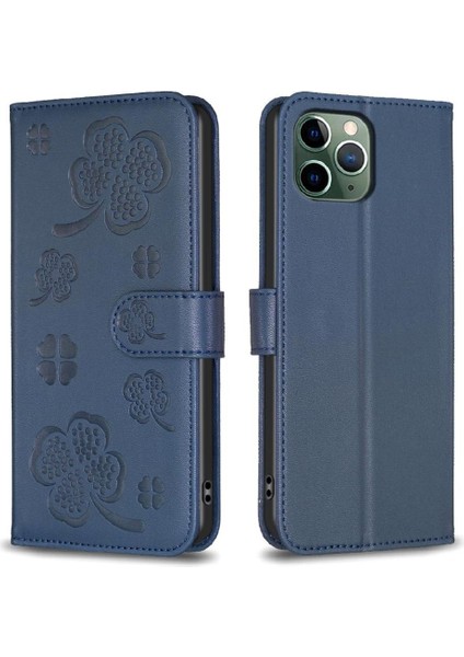 IPhone 11 Için Flip Case Pro Max Pu Deri Kart Yuvaları Tutucu Kickstand (Yurt Dışından)