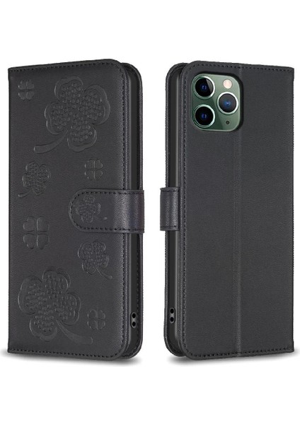 IPhone 11 Için Flip Case Pro Yonca Çiçek Cüzdan Pu Deri Çok Renkli (Yurt Dışından)