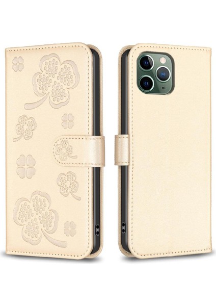 IPhone 11 Için Flip Case Pro Max Pu Deri Kart Yuvaları Tutucu Kickstand (Yurt Dışından)