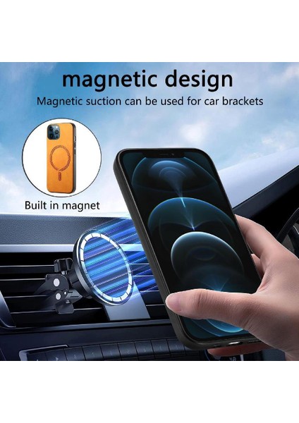 IPhone 12 Için Kılıf Pro Max Hafif Ince Kablosuz Şarj Magsafe Araba (Yurt Dışından)