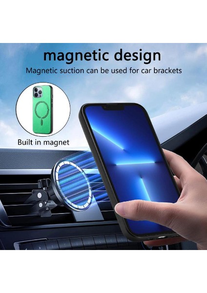 IPhone 13 Için Kılıf Pro Max Kablosuz Şarj Hafif Ince Magsafe Araba (Yurt Dışından)