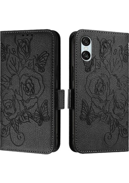 Kredi Kartı Yuvası Pu Deri ile Sony Xperia 10 Vı Manyetik Cüzdan Için Kılıf (Yurt Dışından)