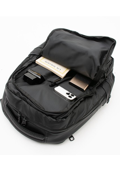 Frank Model Siyah Laptop Bölmeli 7 Gözlü USB Çıkışlı Valiz Uyumlu Sırt Çantası Çok Kullanışlı Fonksiyonel Okul Iş Seyahat modelleri