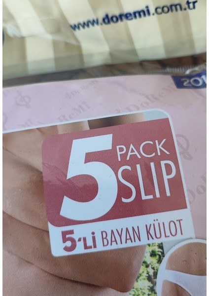 Bayan Pamuklu 5'li Külot (4 Siyah-1 Ten)