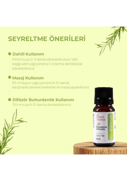 Onka Farma Saf Biberiye Yağı Uçucu Esansiyel Yağ 10 ml