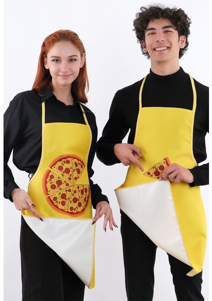 Beautiful İkili Önlük Sıvı Geçirmez Mutfak Önlüğü Pizza Sarı- 50 x 70 cm fiyatları