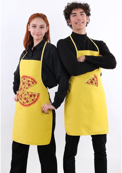 Beautiful İkili Önlük Sıvı Geçirmez Mutfak Önlüğü Pizza Sarı- 50 x 70 cm fırsatları