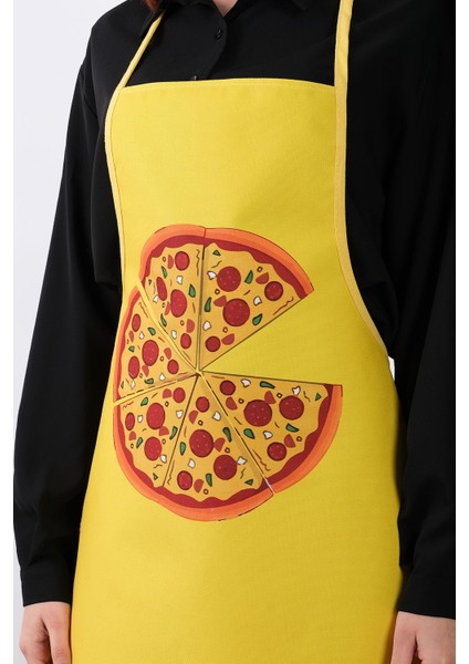 Beautiful İkili Önlük Sıvı Geçirmez Mutfak Önlüğü Pizza Sarı- 50 x 70 cm indirimleri