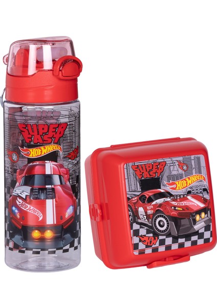 Hot Wheels 500 ml Matara-Suluk ve Beslenme Kutusu