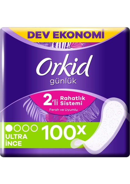 Yaprak Günlük Ped Normal Dev Ekonomik Paket 100 Ped