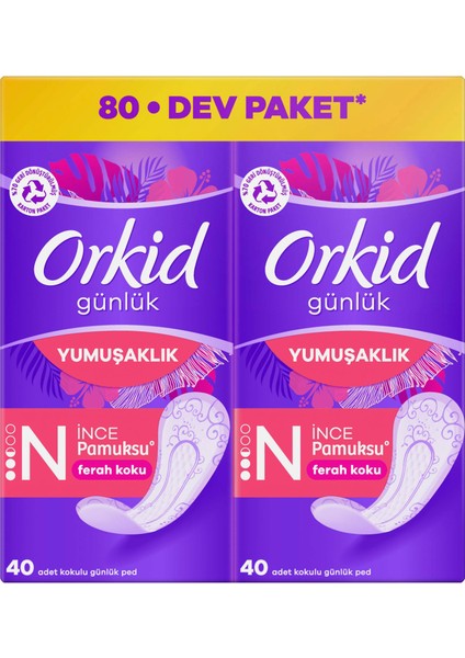 Yaprak Pamuksu Günlük Ped Deo Fresh Dev Ekonomi Paketi 80 Ped