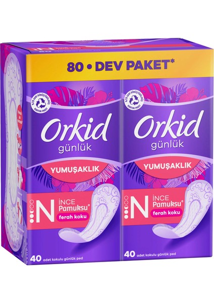 Yaprak Pamuksu Günlük Ped Deo Fresh Dev Ekonomi Paketi 80 Ped