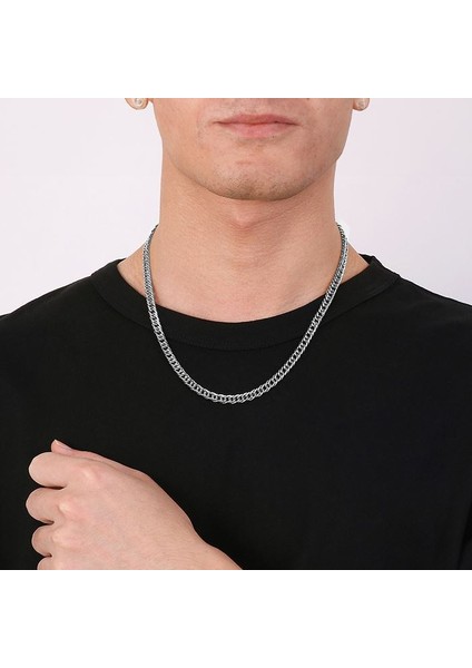 Gri 55 Cm. 5 Mm. Gürmet Erkek Çelik Zincir Dm91 fiyatları