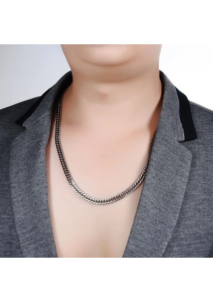 Gri 55 Cm. 5 Mm. Gürmet Erkek Çelik Zincir Dm91 modelleri