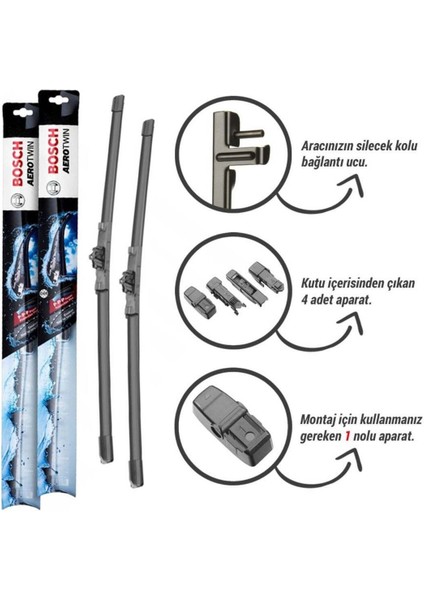 Vw Passat Silecek Takımı (2002-2005 B5) Bosch Aerotwin Plus