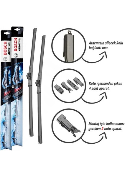 Ford Kuga Silecek Takımı (2020-2022) Bosch Aerotwin Plus fiyatları
