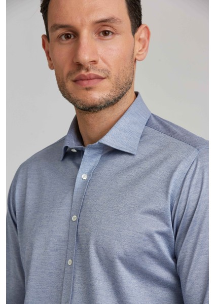 Platinium Regular Fit Mavi Erkek Gömlek PLTG018_D35 indirimleri