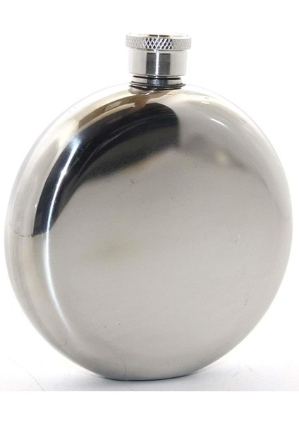 Paslanmaz Çelik Yuvarlak 5 Oz Tekli Matara