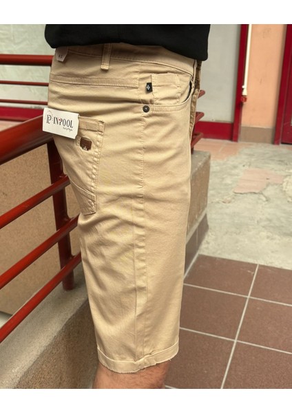 Erkek, 5 Cep, Duble Paça, Rengi Solmaz, Pamuklu Gabardin Şort 24INP151 modelleri