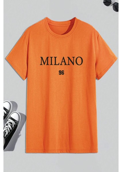 Erkek Milano Baskılı Oversize Tshirt