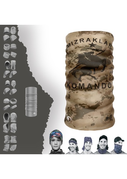 Mızraklar Komando Operasyon Maske Boyunluk Baf Bandana