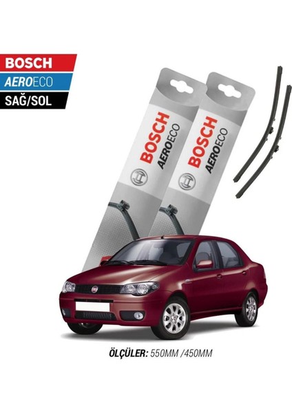 Fiat Albea 2008 Model Bosch Aeroeco Muz Silecek Takımı