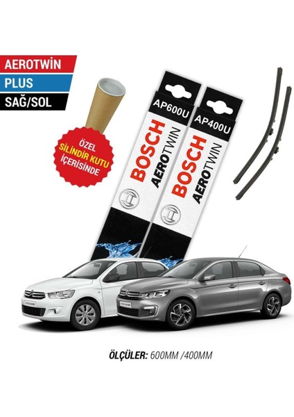 Citroen C-Elysee Silecek Seti (2012-2021) Bosch Aerotwin Plus