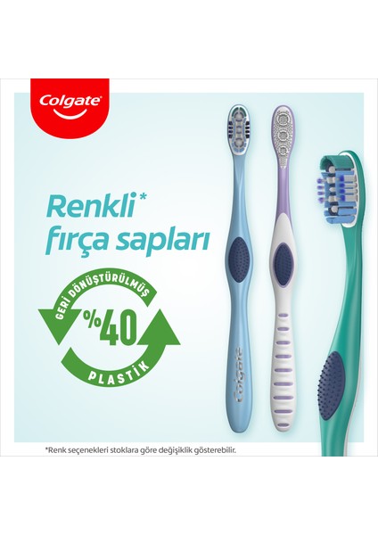 360 Komple Ağız Temizliği Çok Yönlü Koruma Yumuşak Diş Fırçası 1+1