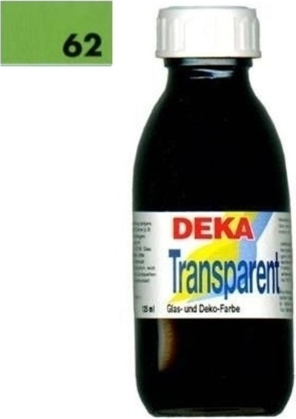 Transparent 125 ml Cam Boyası 02 62 Hellgrün Açık Yeşil