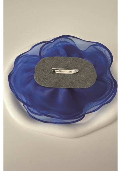 Organize Tül Iğneli Gül Broş (Ölçü:15 Cm)
