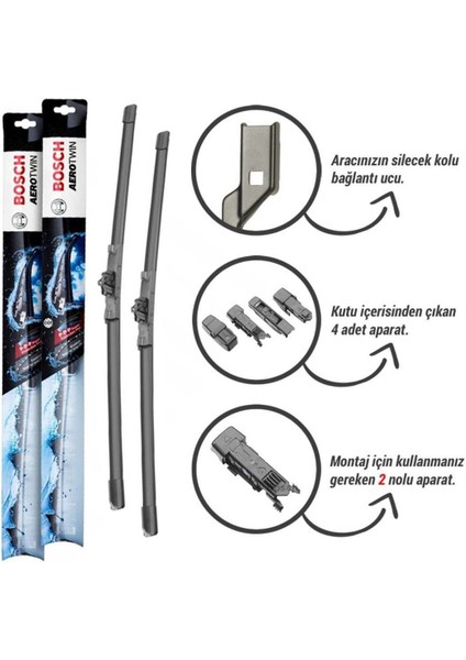 Vw cc Silecek Takımı (2008-2011) Bosch Aerotwin Plus