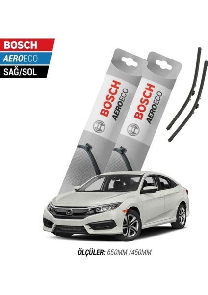 Honda Civic Sedan Fc5 2017-2021 Model Bosch Aeroeco Muz Silecek Takımı