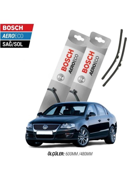 Volkswagen Passat B6 2010 Model Bosch Aeroeco Muz Silecek Takımı