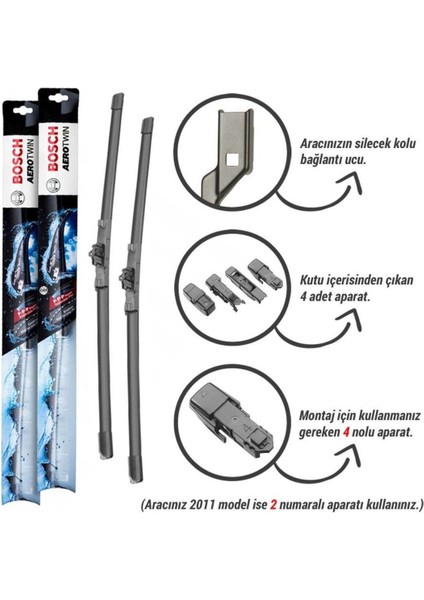 Vw Passat Silecek Takımı (2011-2014) Bosch Aerotwin Plus fiyatları