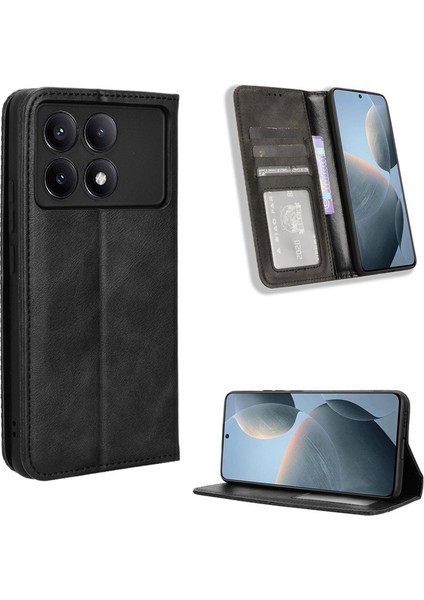 Xiaomi Redmi K70E 5g Mıknatıslı Deri Telefon Kılıfı (Yurt Dışından)