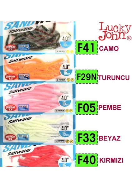 Sandworm 10CM 15PC Lrf Silikonu