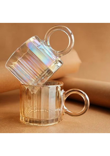 Ikili Ringo Line Füme Boncuklu Bardak CLKN-2192 Füme