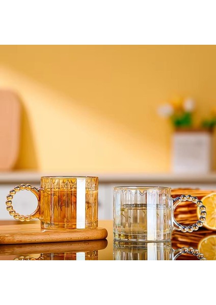 Ikili Ringo Line Füme Boncuklu Bardak CLKN-2192 Füme fiyatları