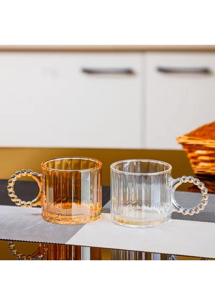 Ikili Ringo Line Füme Boncuklu Bardak CLKN-2192 Füme fırsatları